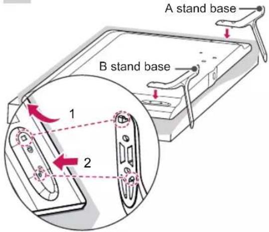 LG 65LB7500 - Attaching the stand - 1