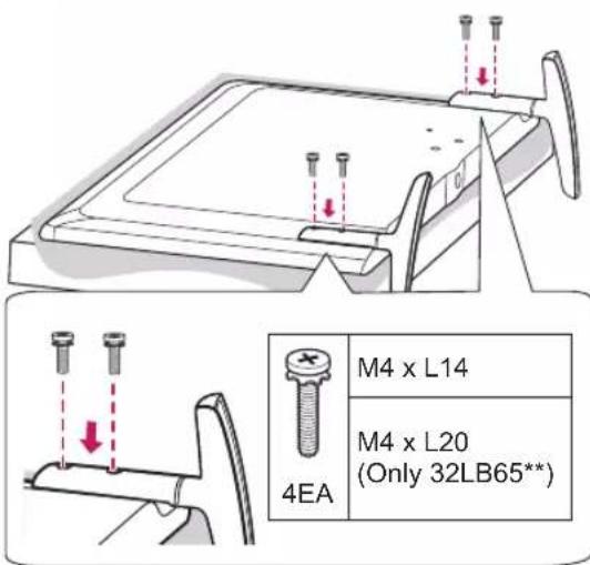LG 65LB7500 - Attaching the stand - 7