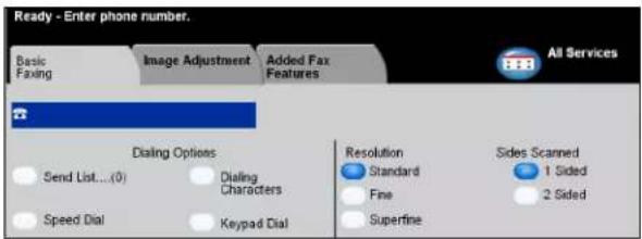 XEROX WorkCentre Pro C2636 - Dialing Options - 1