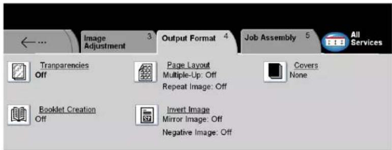 XEROX WorkCentre Pro C2636 - OUTPUT FORMAT... - 1