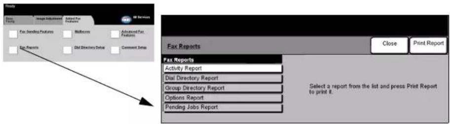 XEROX WorkCentre Pro C2636 - Fax Reports - 1