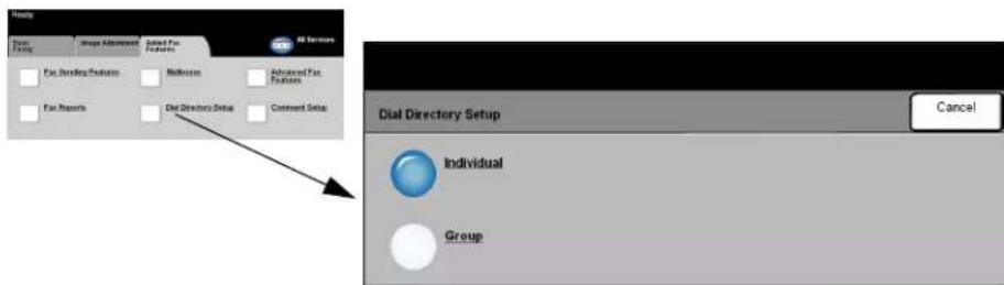 XEROX WorkCentre Pro C2636 - Dial Directory Setup - 2
