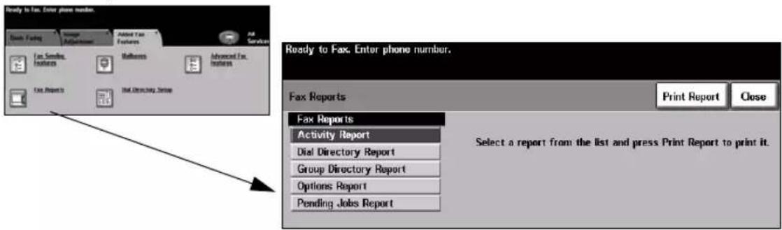 XEROX WorkCentre Pro 65 - Fax Reports - 1