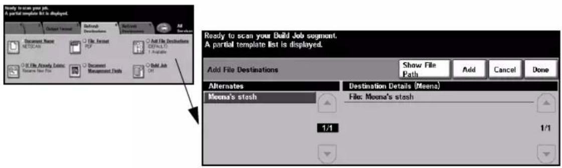 XEROX WorkCentre Pro 65 - Add File Destinations - 1