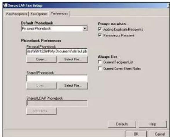 XEROX WorkCentre Pro 65 - Preferences - 1
