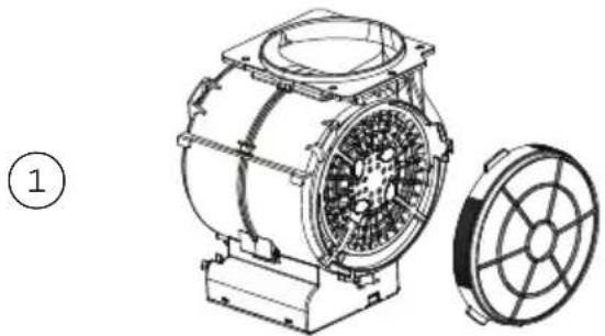 Fisher & Paykel HC60BCXB4 - Removing the carbon filters - 1