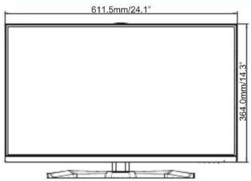 IIYAMA G-Master GB2745QS - DIMENSIONS : G-MASTER GB2745HSU, G-MASTER GB2745QSU - 1