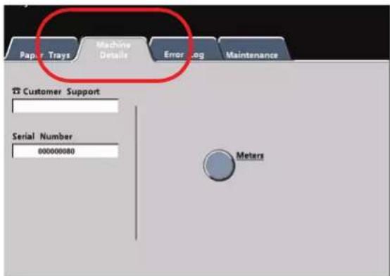 XEROX DocuColor 8000AP - How to find the machine serial number - 1