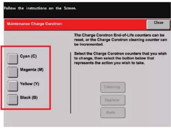 XEROX DocuColor 8000AP - Cleaning the Corotrons click here for video - 5