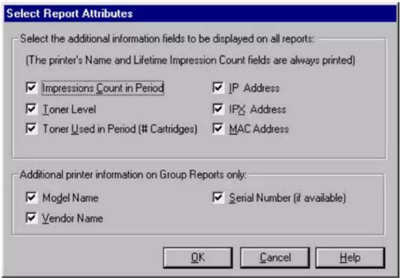 XEROX Document Centre 265ST - Report Attributes - 1