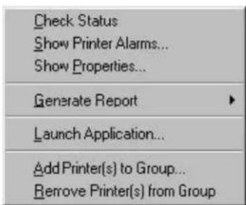 XEROX Document Centre 265ST - Printer Icon Right-Click Menu - 1