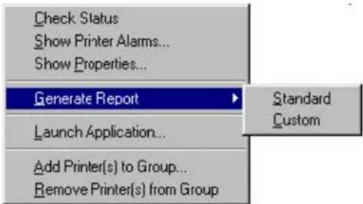 XEROX Document Centre 255 LP - Printer Icon Right-Click Menu - 2