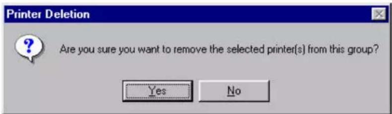XEROX Document Centre 255 LP - Remove Printer[s] from Group - 1