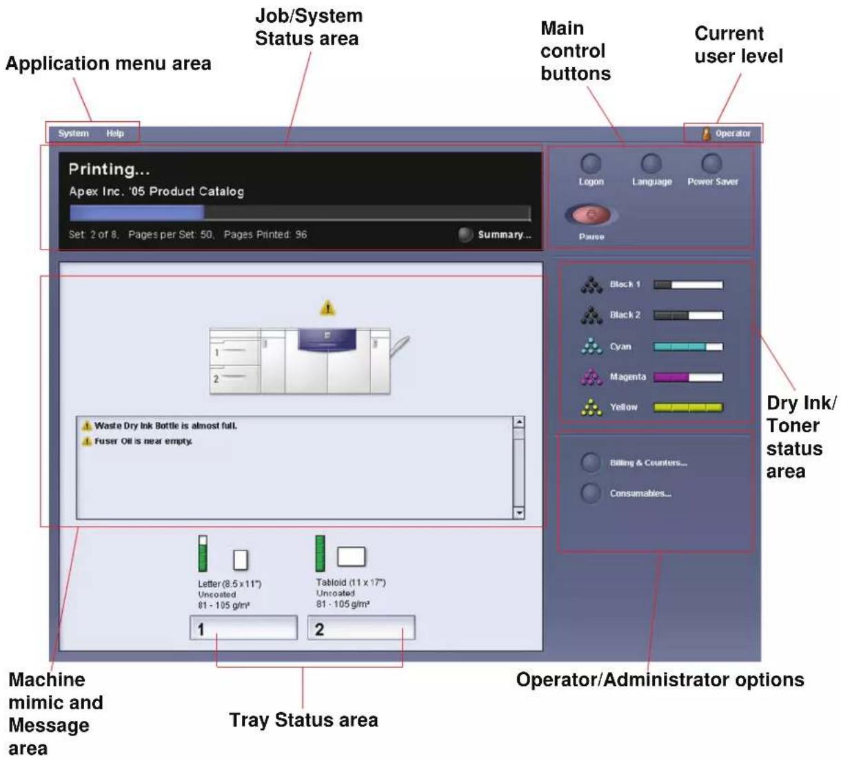 XEROX DocuColor 5000AP - User Interface (UI) - 2