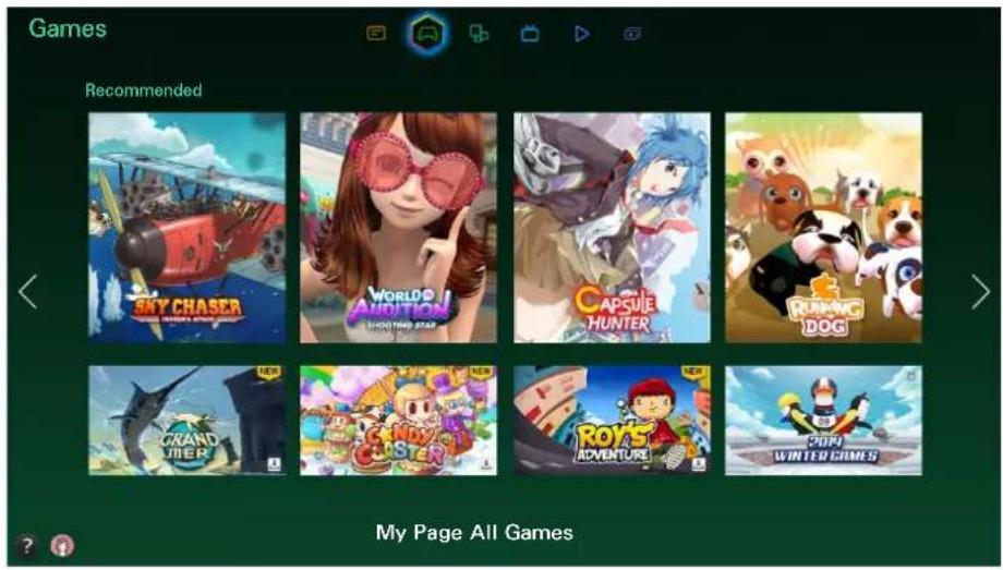 SAMSUNG UA55H6300AK - Using the Games Panel - 1