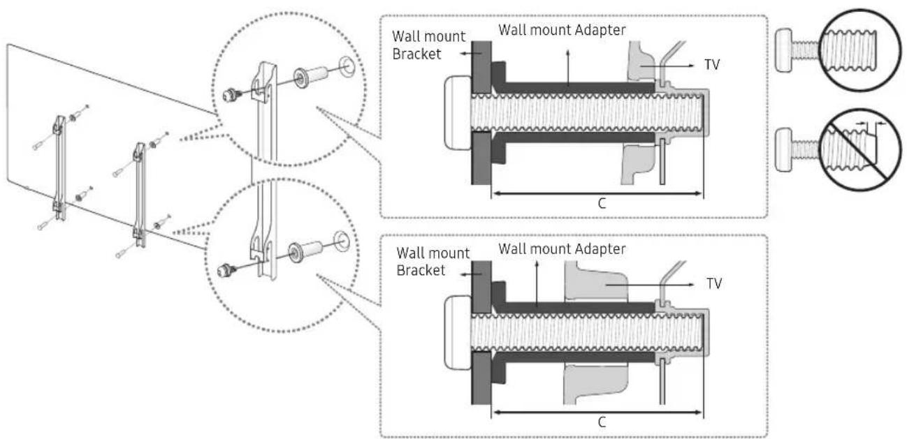 SAMSUNG UA55K5570AU - Mounting the TV on a wall - 2