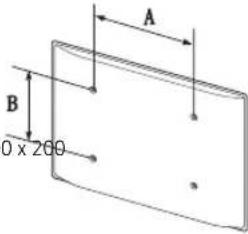 SAMSUNG UA55K5570AU - VESA wall mount kit notes and specifications - 1