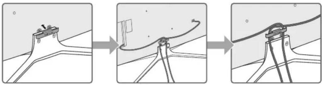 SAMSUNG UA55K5570AU - Arranging the cables with the Cable guide - 1