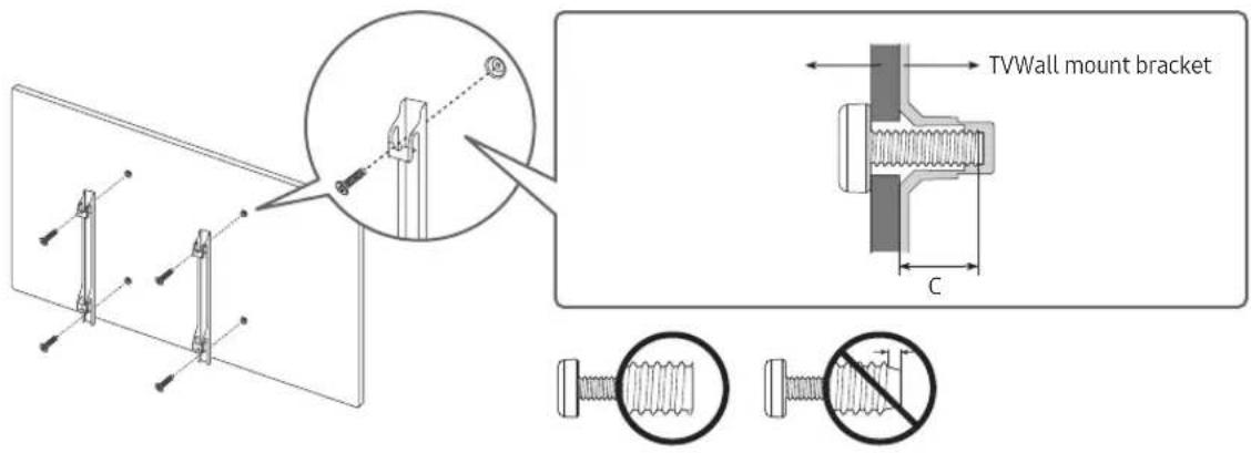 SAMSUNG UA70TU7200K - Mounting the TV on a wall - 2