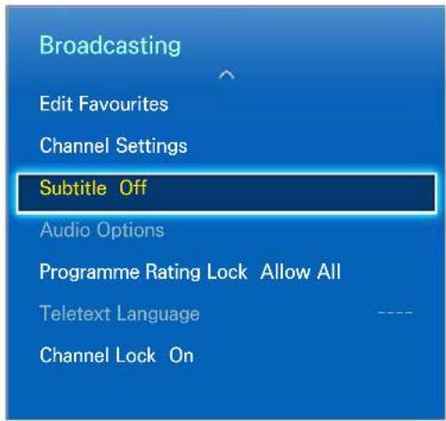 SAMSUNG UA55F7500DK - Subtitles - 1