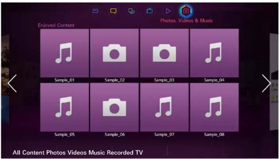 SAMSUNG UA55F7500DK - Photos, Videos & Music - 1