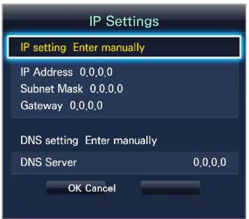 SAMSUNG UA65F9000AL - Manual Wired Network Setup - 3