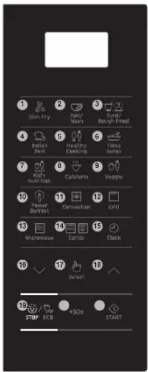 SAMSUNG CE77JD-CS - CONTROL PANEL - 1