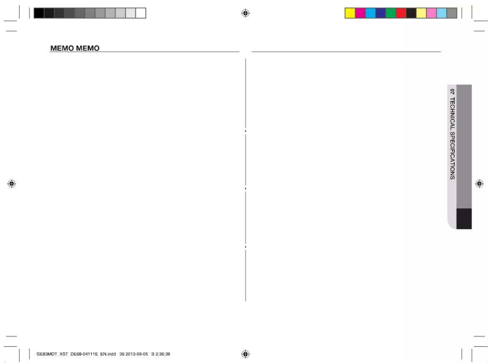 SAMSUNG GE83MDT - technical specifications - 2