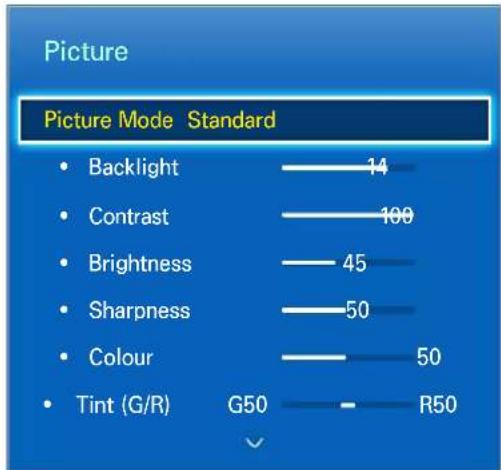 SAMSUNG UA55F7500BL - Changing the Picture Mode - 1