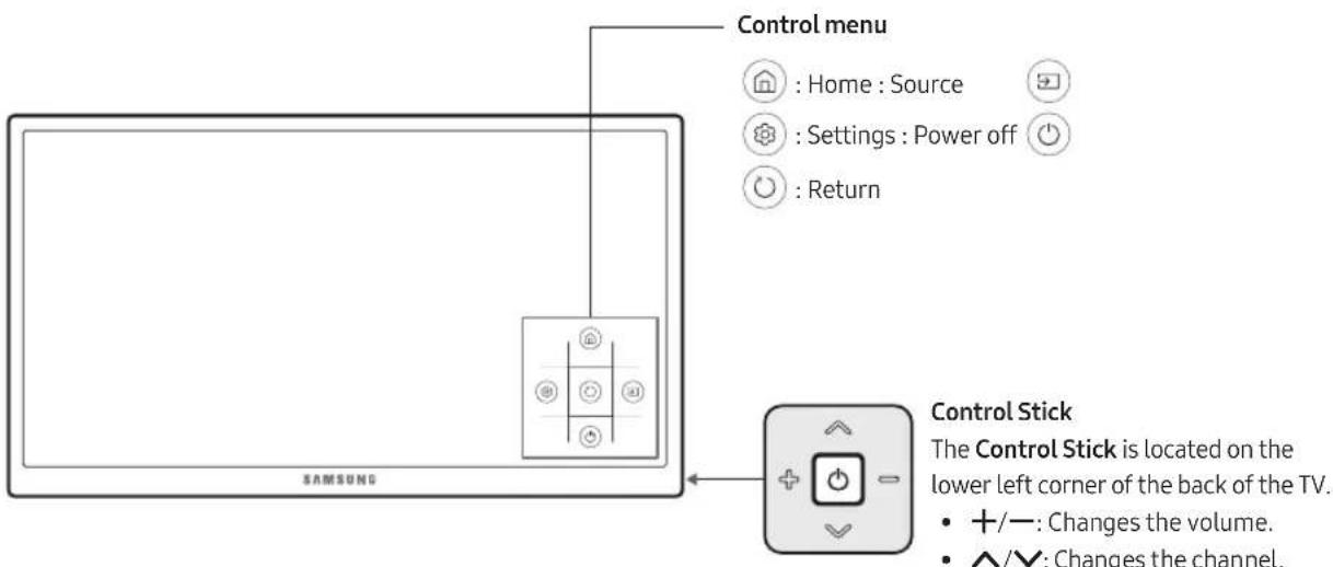 SAMSUNG UA40MU7000K - Using the TV Controller - 1