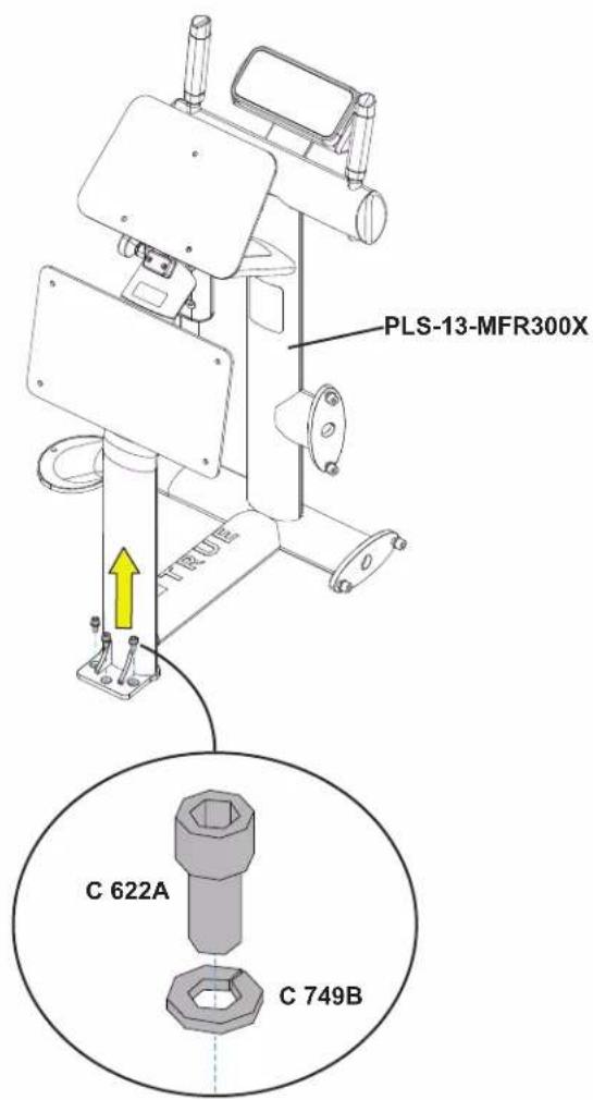 True PLS1300 - STEP 1—ASSEMBLE FOOT PLATE TO CENTER FRAME ASSEMBLY - 2