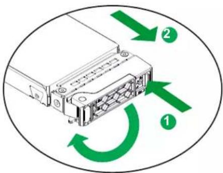 Supermicro SuperBlade SBA-4114S-C2N - Removing a Hot-Swap Drive Carrier from the Chassis - 1
