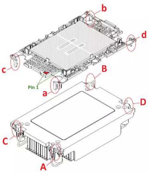 Supermicro SuperBlade SBI-421E-5T3N - Removing the Carrier Assembly from the Heatsink - 1