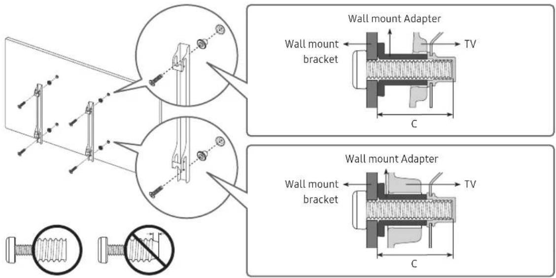 SAMSUNG QA82Q900RBG - Mounting the TV on a wall - 2