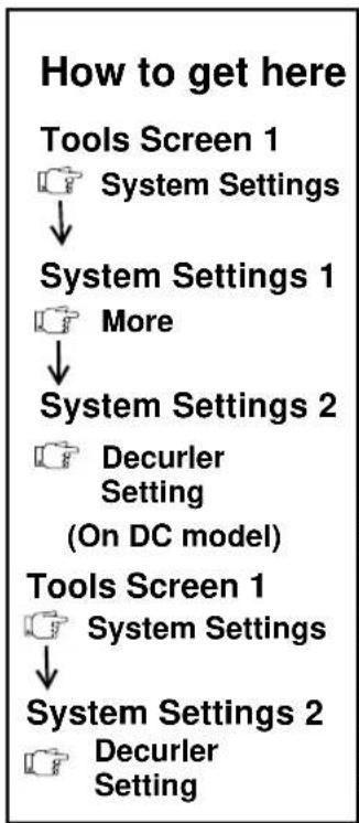 XEROX Document Centre 470 ST - Decurler Setting - 1