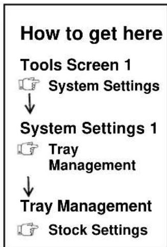 XEROX Document Centre 470 ST - Stock Settings - 1