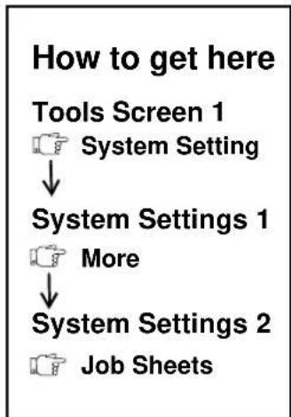 XEROX Document Centre 470 ST - Job Sheets - 1