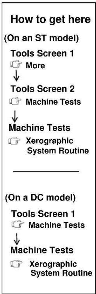 XEROX Document Centre 470 ST - Xerographic System Routine - 1