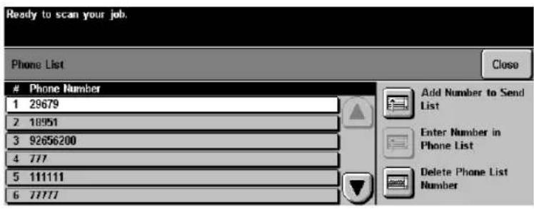 XEROX Document Centre 470 ST - Phone List - 1