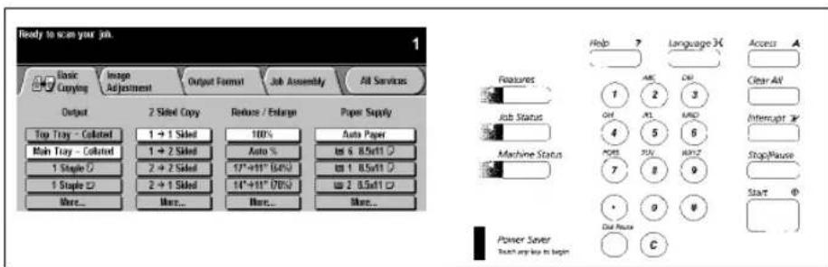 XEROX Document Centre 470 ST - User Interface and User Interface Touch Screen - 1