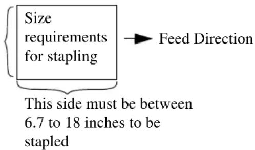 XEROX Document Centre 470 ST - Dimensions that can be stapled: - 1