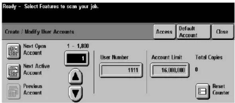 XEROX Document Centre 470 ST - User Accounts and Access Rights - 1