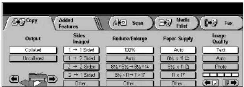 XEROX Document Centre 426 ST - Select the features - 1
