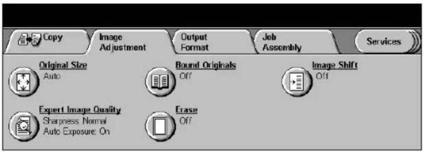 XEROX Document Centre 426 ST - Image Adjustment tab (Copy) - 1