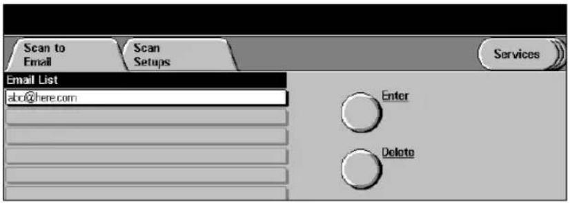 XEROX Document Centre 426 ST - Editing an existing email address: - 1