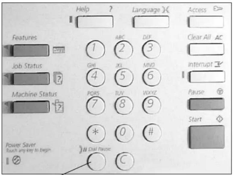 XEROX Document Centre 426 ST - Dial the number - 1