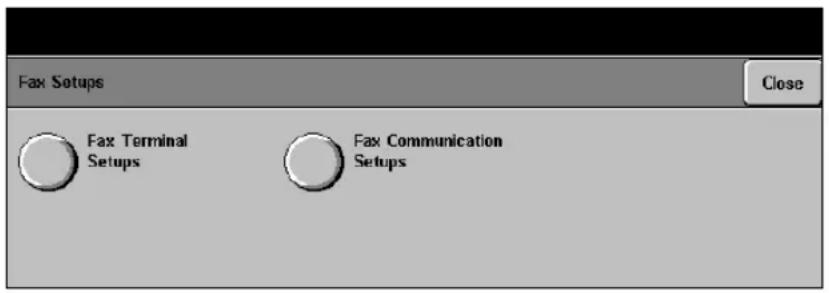 XEROX Document Centre 426 ST - Access Fax Communication Setups - 1