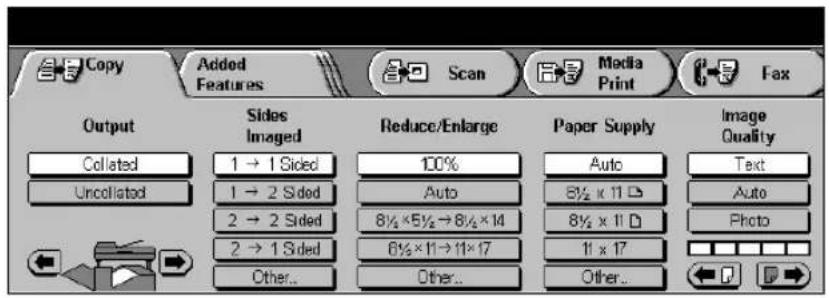 XEROX Document Centre 426 ST - Features button - 2