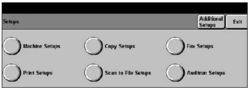 XEROX Document Centre 426 ST - Access the Setup Tools - 2