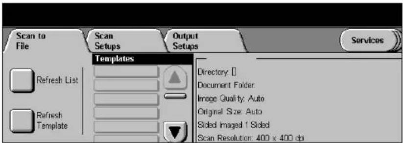 XEROX Document Centre 426 ST - Scan to File Templates - 1